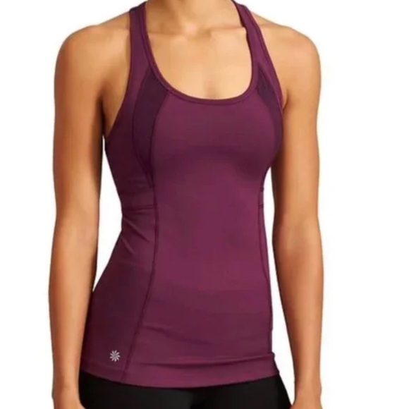 Athleta burgundy t-strap tank top - Picture 1 of 6